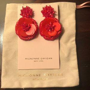 Mignonne Gavigan Red Flower Earrings